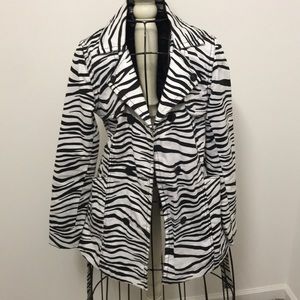 Zebra Print Rain Jacket